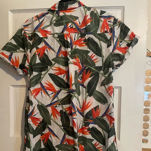 ONIA Tropical Print Cover-Up Shirt Dress - Picture 6 of 6